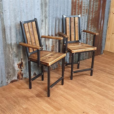 Industrial Dining Chairs With Arms at Dorla Walker blog