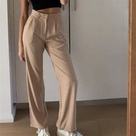 Women's Tan Trousers | Depop