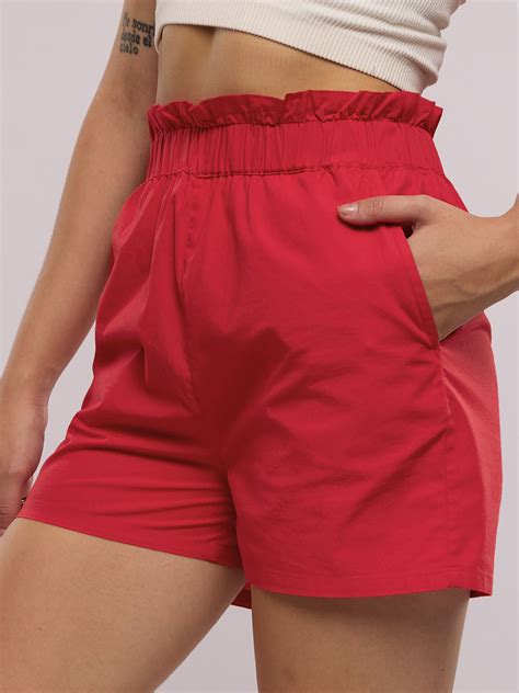 Buy Solids: Classic Red Women Shorts online at The Souled Store.