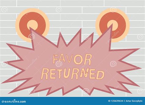 Handwriting Text Writing Favor Returned. Concept Meaning Good Deed for ...