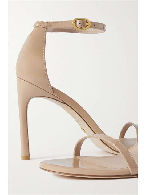STUART WEITZMAN NudistSong patent-leather sandals | NET-A-PORTER