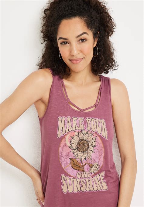 Make Your Own Sunshine Graphic Tank | maurices