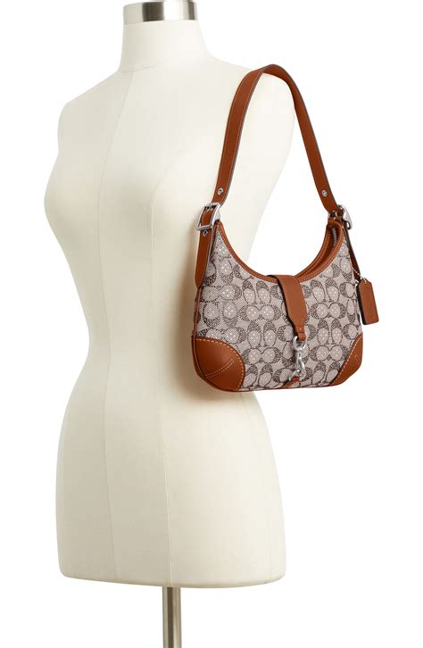 COACH Hamptons Crystal Signature Jacquard Hobo Bag | Nordstrom