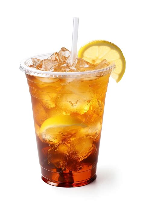 Iced Lemon Tea in Plastic Takeaway Glass