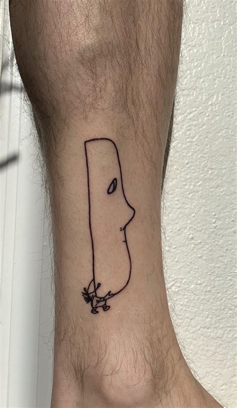 Shel Silverstein's "The Mask" illustration tattoo done by Andrew ...