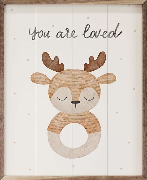 Gracie Oaks Boho Watercolor Deer By Allure Art Framed On Wood Print | Wayfair