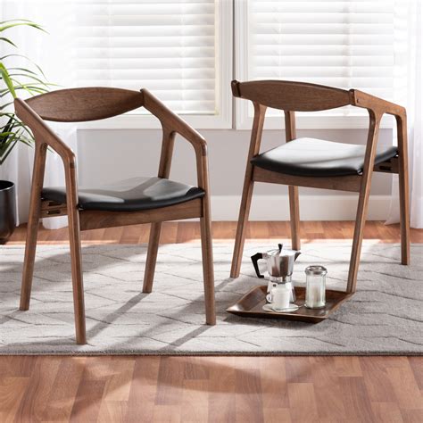 Danton Mid-Century Modern Wood Dining Chair Set (2PCs) - On Sale - Bed ...