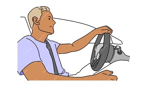 Premium Vector | Line art color of driver holds steering wheel vector illustration