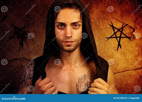 Man possessed by a demon stock photo. Image of evil, isolated - 46748164
