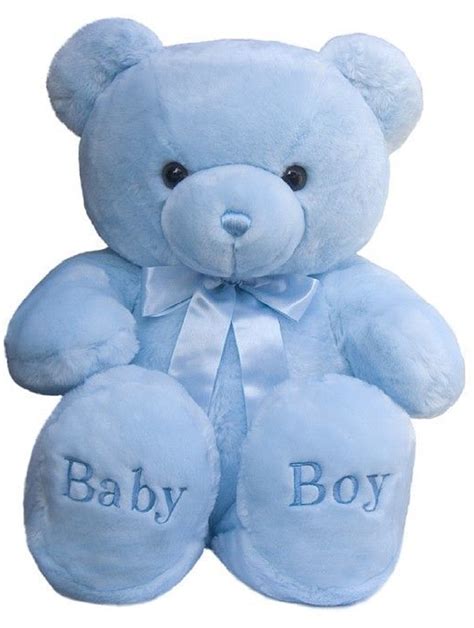 Baby Boy Comfy Blue 36" Classic Teddy Bear - Walmart.com