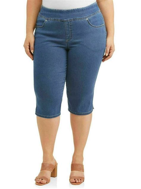 Womens Elastic Waist Capri Jeans at Troy Jenkins blog