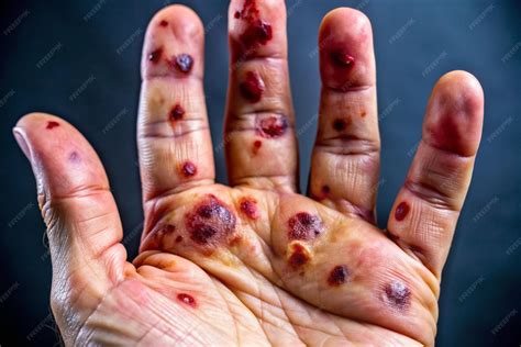 Closeup of Blood Blisters Intriguing Skin Abnormalities Image | Premium ...