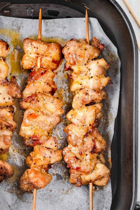 Air Fryer Lemon Pepper Chicken Skewers - Chefjar
