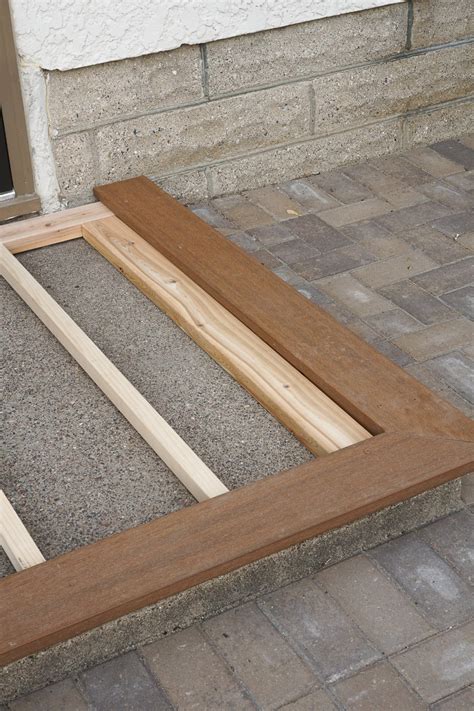 How To Build a Deck Over An Ugly Cement Stoop | Concrete patio makeover ...