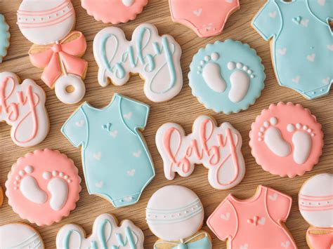 Gender Reveal Cookies with Baby Footprint & Cute Onesie - Sprinkles ...