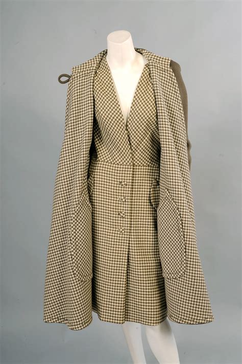 Sybil Connolly Olive Green Reversible Irish Wool Coat and Matching ...