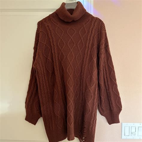 Oversized Milk Chocolate Brown Sweater Dress 🍂Fall... | Depop