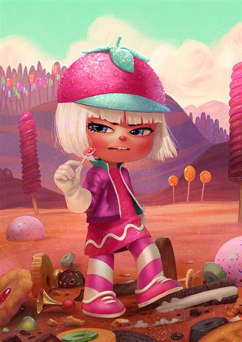 Sugar Rush Tegn Taffyta Taffyta Muttonfudge Sugar Rush Speedway Foto