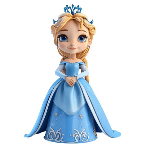 A Cartoon Princess In Blue Dress, Cartoon Princess, Blue Dress, Princess PNG Transparent Image ...