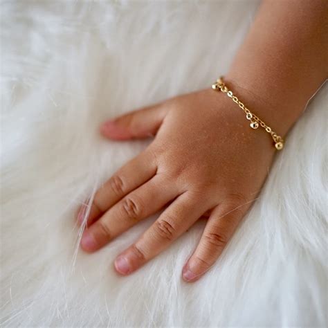 Gold Baby Bracelet || Nova Bracelet || Gold Filled Orb Charm Bracelet ...