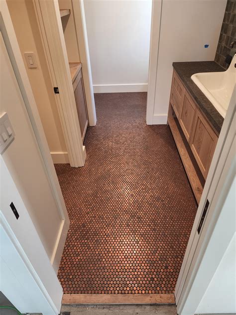 Pennies Floor Tile DIY Penny Floor Flooring Progress Update