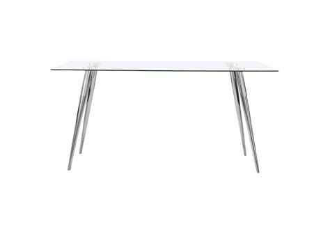 Gilman Rectangular 64-inch Glass Top Dining Table Chrome