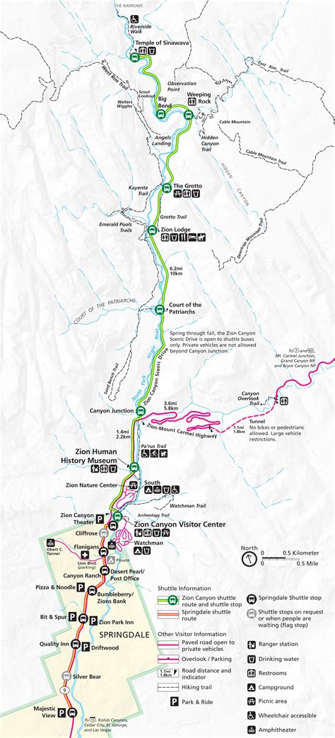 Zion National Park Map - AllTrips