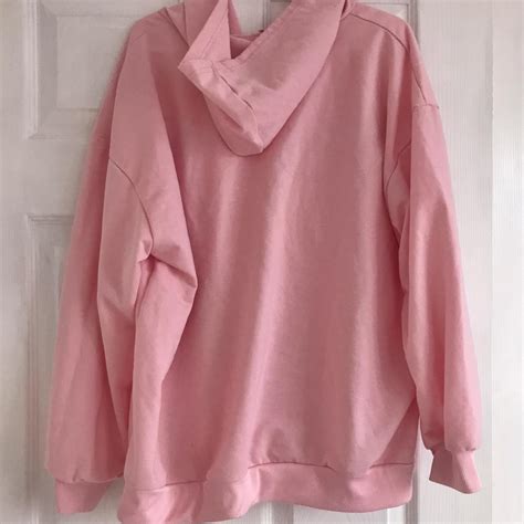 pink zip up hoodie cute pink zip up, has... - Depop