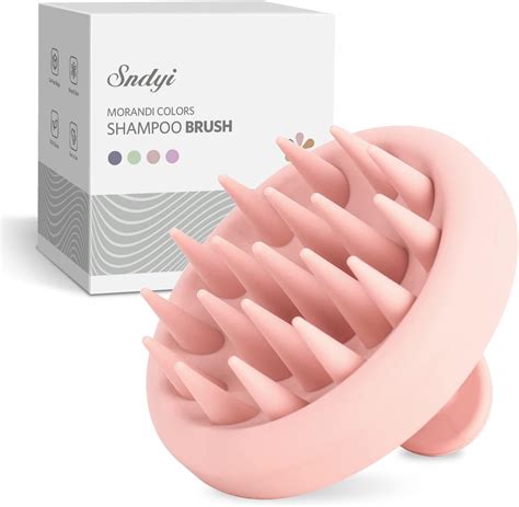 Sndyi Silicone Scalp Massager Shampoo Brush, Hair Scrubber with Soft ...