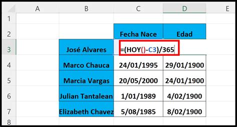 Calcular la Edad con Fecha de Nacimiento en Excel en Sólo Segundos