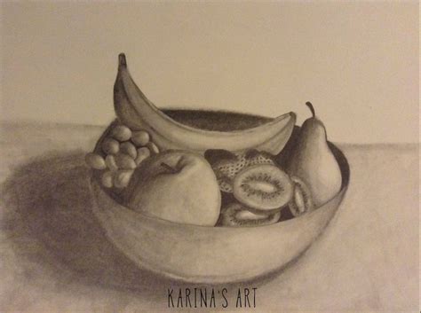 How To Draw A Fruit Bowl With Pencil - Creativeline