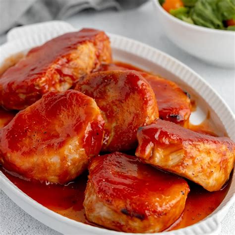 BBQ Pork Chops {Oven Baked + Homemade BBQ Sauce} | Lil' Luna