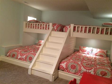 Custom made bunk beds. Queen beds on top and bottom. Outlets and lights ...