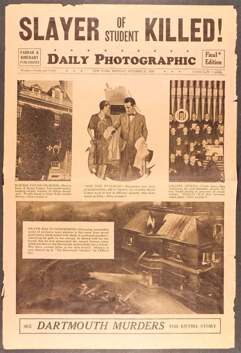 Rauner Special Collections Library: The Dartmouth Murders