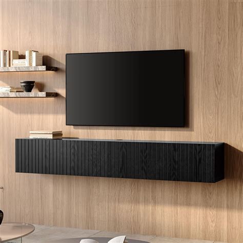 Amazon.com: WAMPAT Floating TV Stand, Wall Mounted Shelf, Modern ...