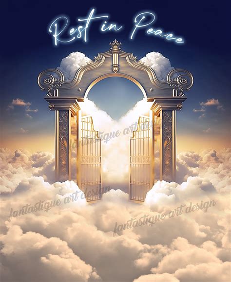 Rest in Peace in Loving Memory PNG Gold Heavens Gate - Etsy Singapore