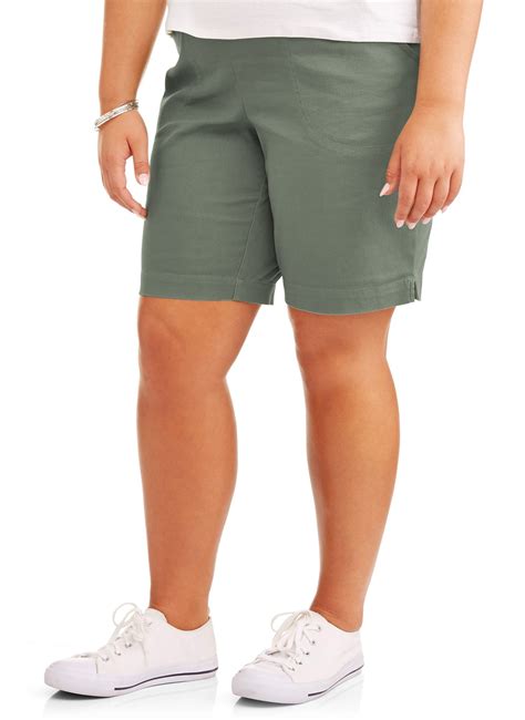 Just My Size Women's Plus Size 2 Pocket Pull on Shorts - Walmart.com