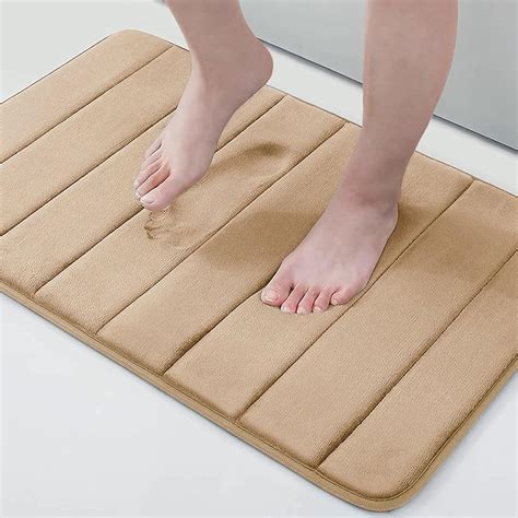 smiry Memory Foam Bath Mat, 40 x 60 cm, Extra Soft Non-Slip Bathroom ...