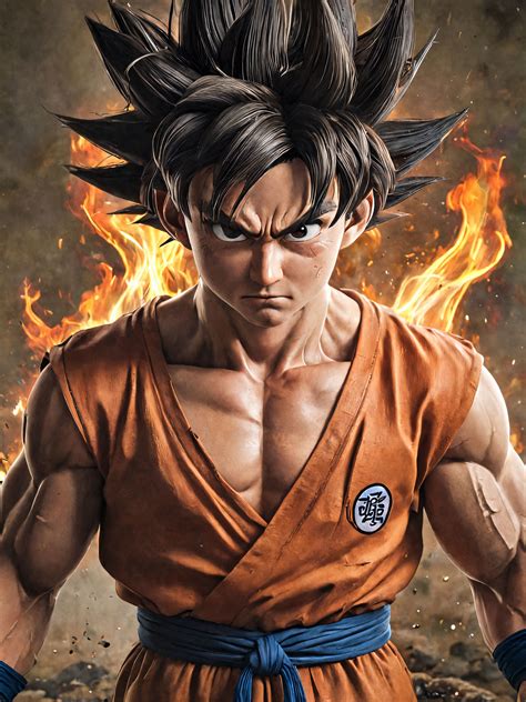 portrait son goku dragon ball z by mydreamvision on DeviantArt