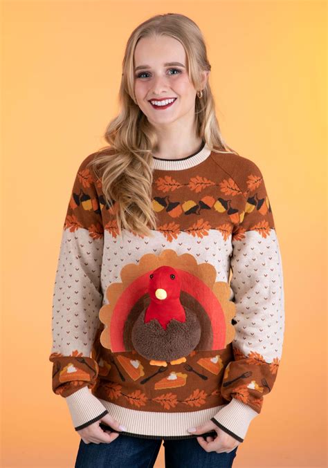 Adult 3D Turkey Ugly Holiday Sweater | Adult Sweaters