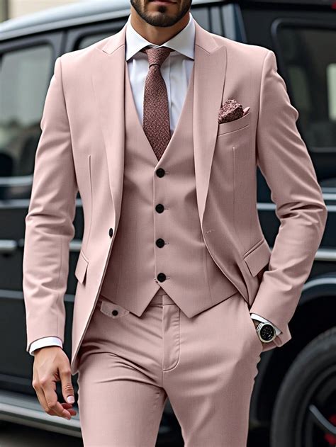 Conjunto de 2 piezas de chaqueta de traje y pantalones de unicolor, de ...