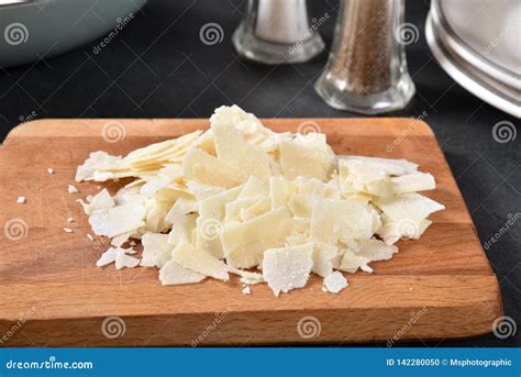 Shaved Asiago, Parmesan and Romano Cheeses Stock Photo - Image of ...