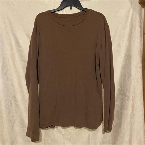 Beige tan long sleeve shirt #winterwear... - Depop