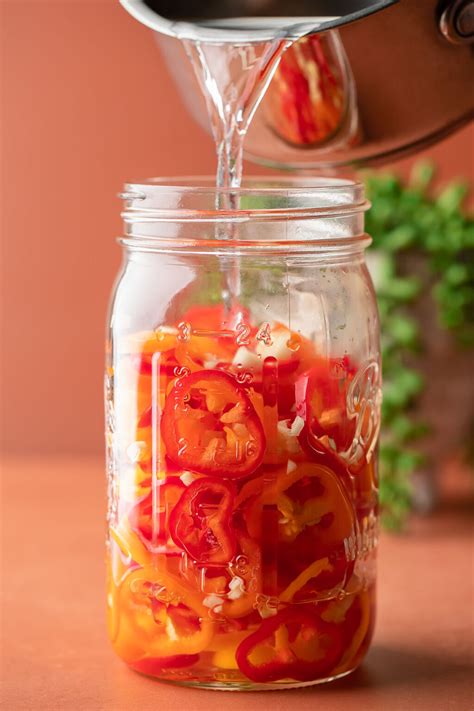 Pickled Sweet Mini Peppers - Peas and Crayons