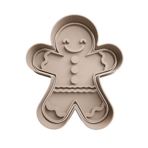 Gingerbread Man Cookie Cutter STL 11 - STL Cookie Cutters – Over 35,000 ...