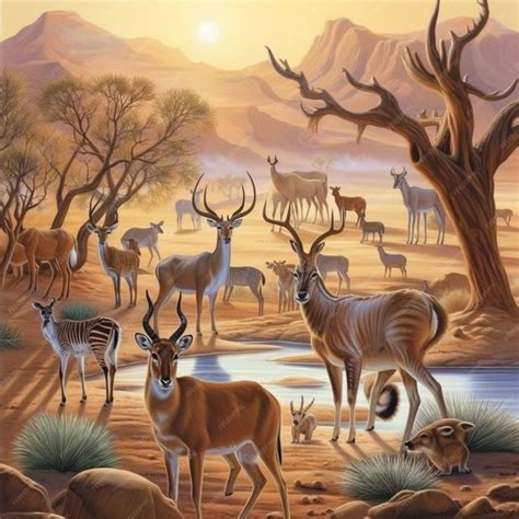 Premium Photo | Animal life in the desert art7