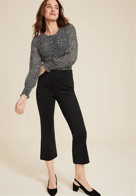 Everflex™ High Rise Cropped Flare Pant | maurices