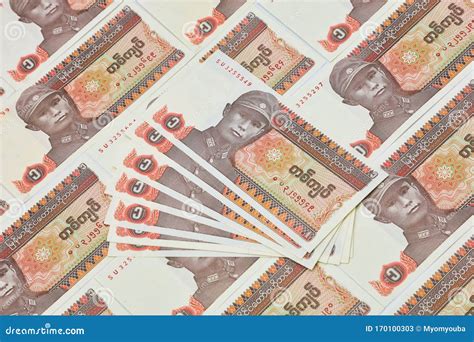 Myanmar Kyats Banknote, Money, Kyat Currency in Myanmar. Editorial ...
