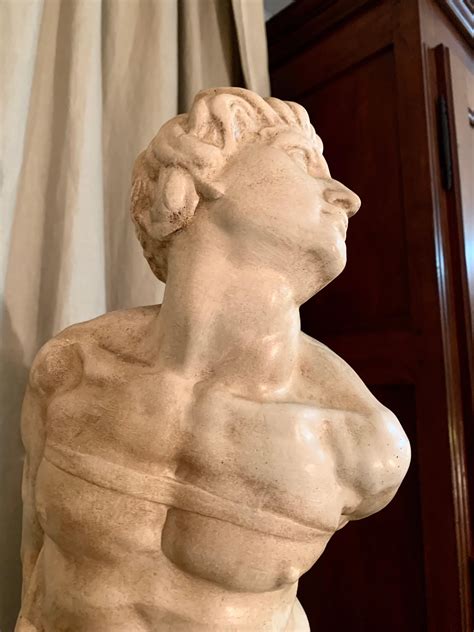 Early 20th Century Plaster Sculpture of Dying Slave, Micchelangelo. For ...