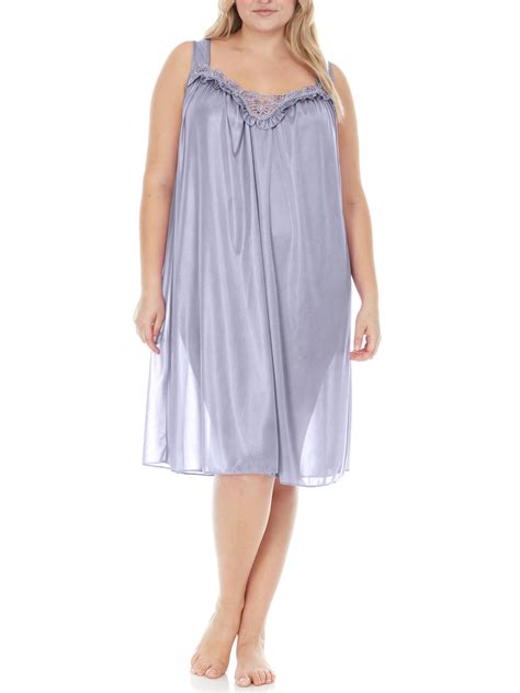 EZI Nightgowns for Women - Soft & Breathable Satin Night Gowns for ...